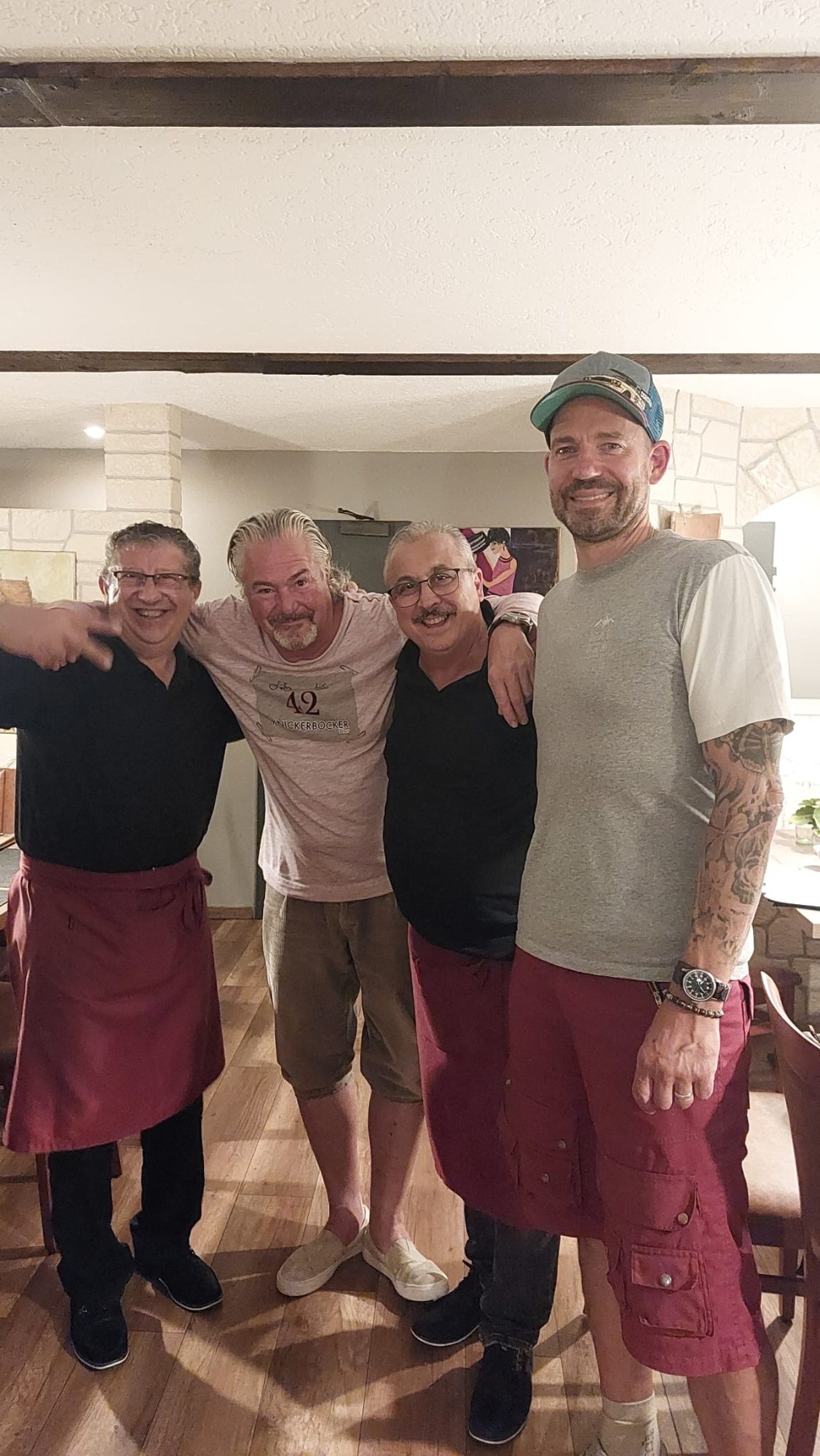 Gemeinsames Erinnerungsfoto im Ristorante Da Enzo und Giovanni